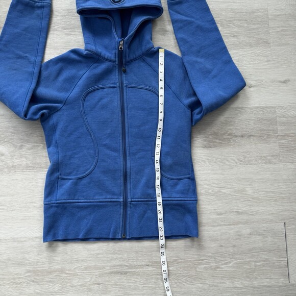 Vintage Lululemon Scuba Hoodie OG RARE No thumbholes Blue Size 8 EUC - Picture 7 of 12